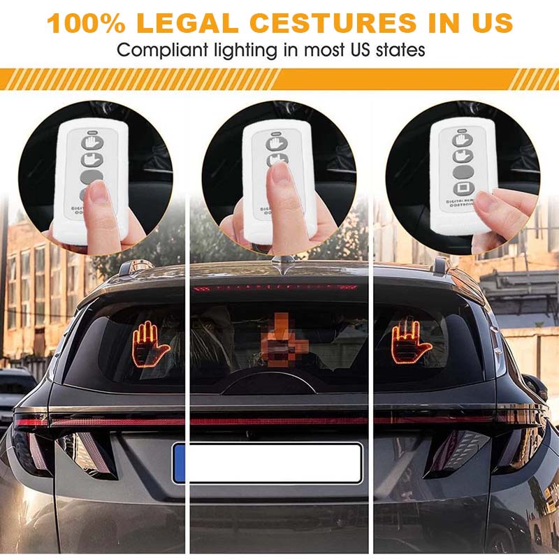 🚗✨ Creative LED Car Hand Gesture Light