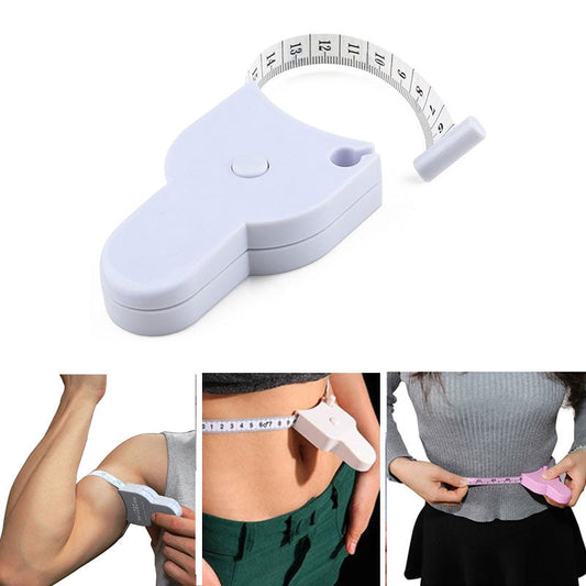 Retractable fitness measuring tape
