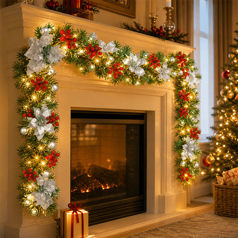 🎄 Christmas wreath made of pine needles for the door, the mantelpiece, and as Christmas decoration for the home