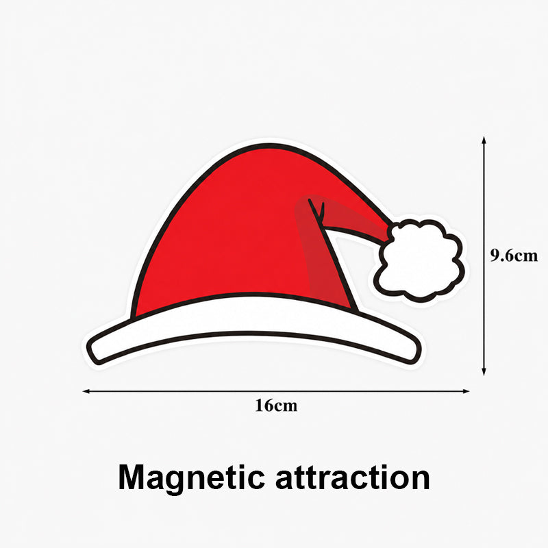 🎅🚗 Santa Hat Car Emblem Overlay — Waterproof, Reusable Holiday Decoration for Any Car Badge