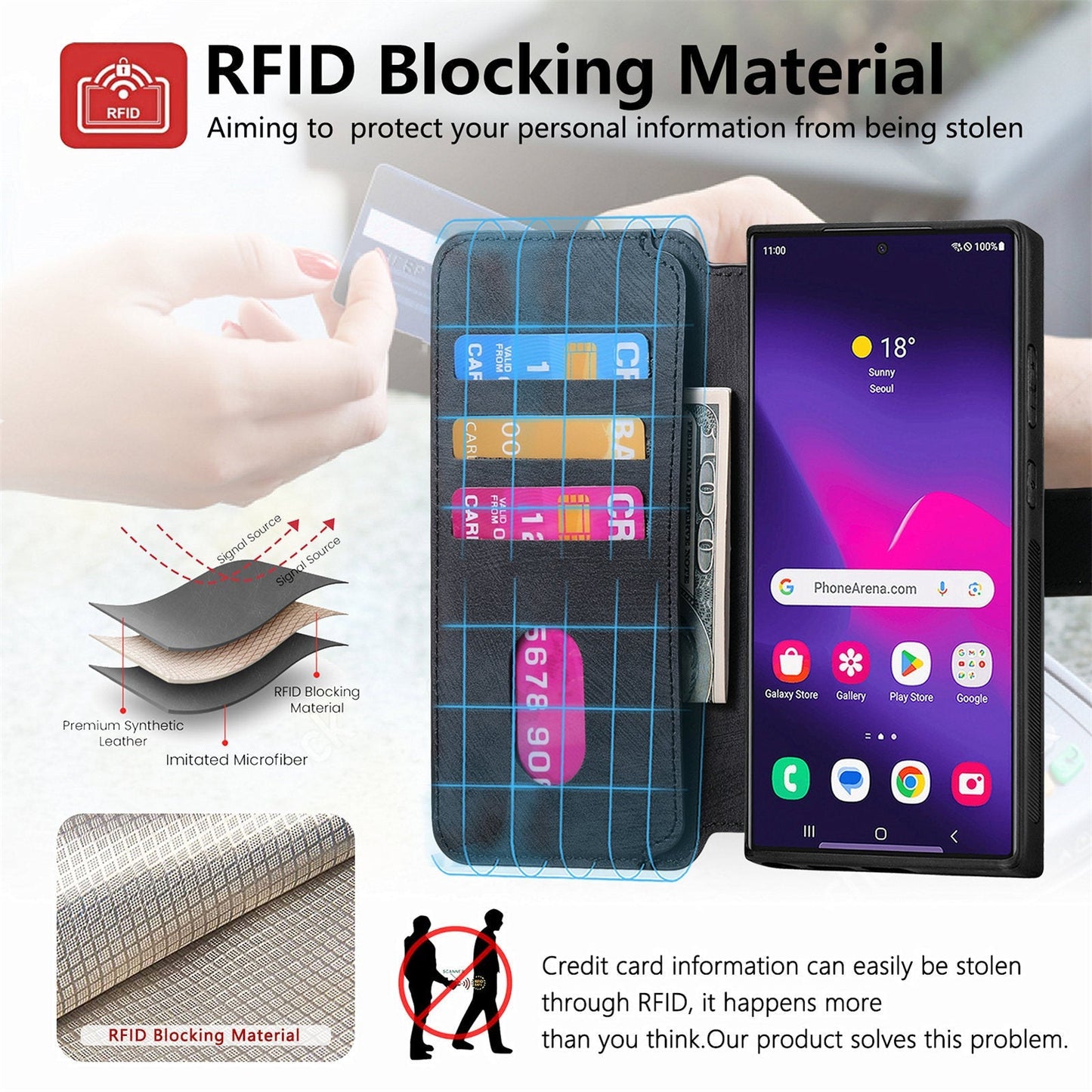 Magnetic, detachable 2-in-1 cell phone case