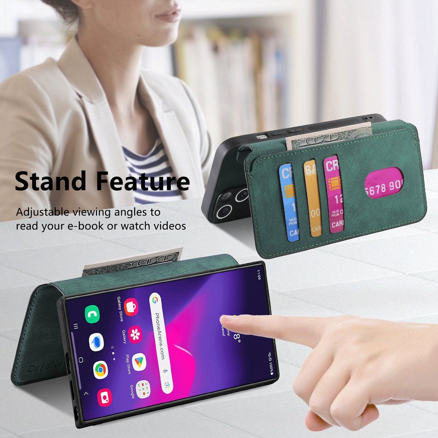 Magnetic, detachable 2-in-1 cell phone case