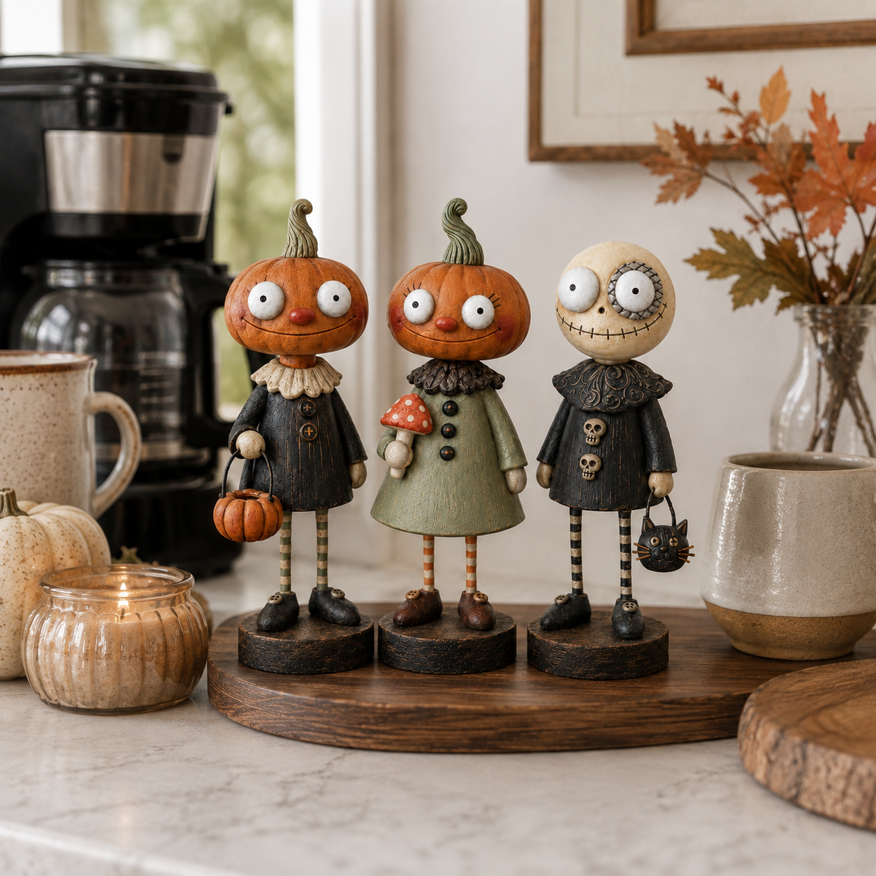 🎃Primitive Pumpkin Friends – Vintage Halloween Figurines Collection