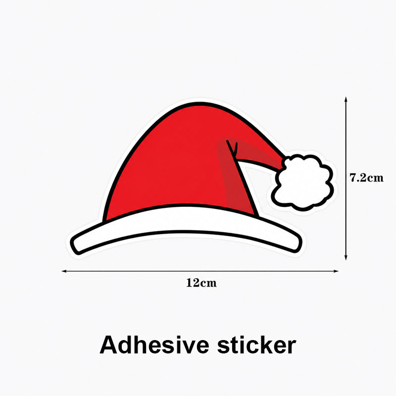 🎅🚗 Santa Hat Car Emblem Overlay — Waterproof, Reusable Holiday Decoration for Any Car Badge
