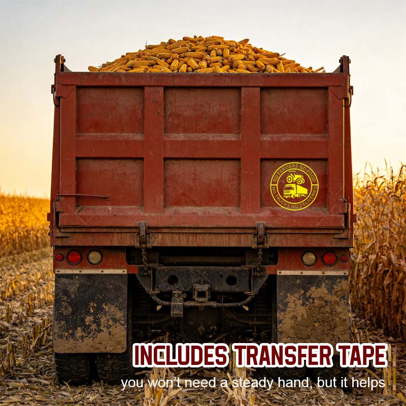 🔥No Farmers, No Food, No Trucks, No Deliveries, Vinyl Sticker - 140mm Decal