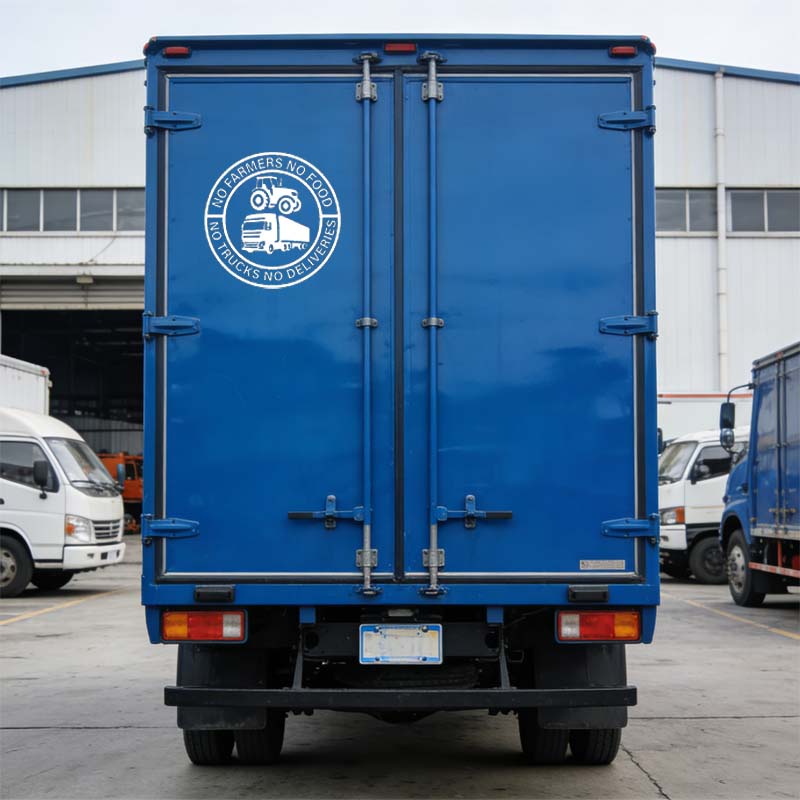 🔥No Farmers, No Food, No Trucks, No Deliveries, Vinyl Sticker - 140mm Decal