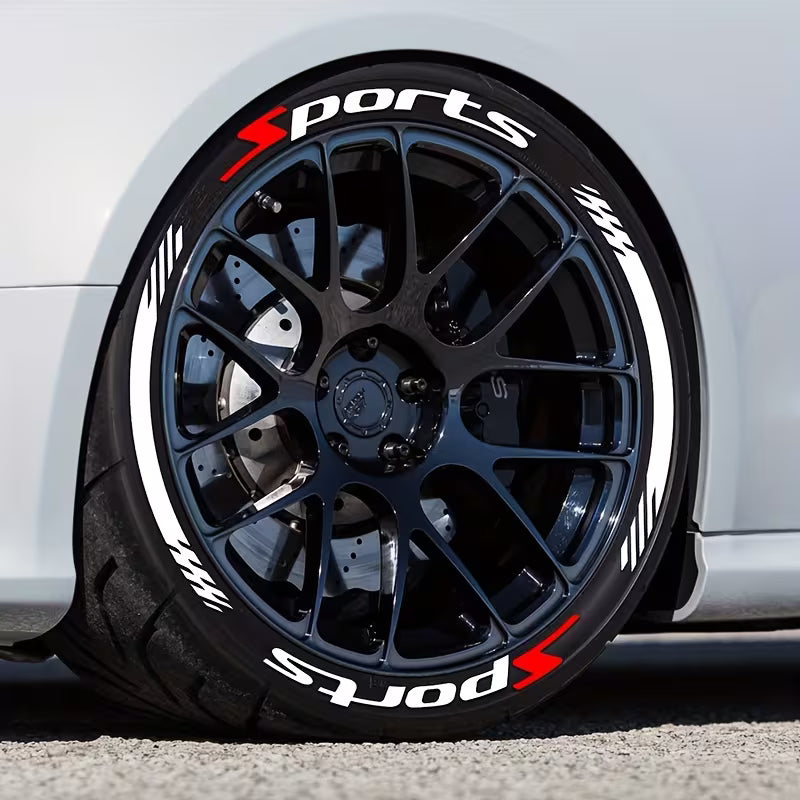 🏎️ 8PCS 3D Tire Lettering Stickers: Waterproof Universal Wheel Sidewall Decals! 🔥