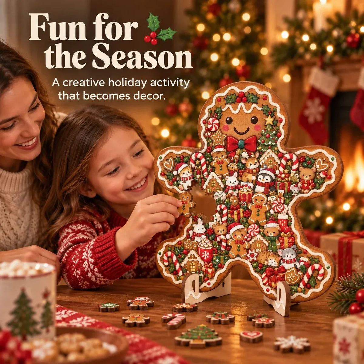 🎄Christmas Wooden Puzzle with Stand | 9 Festive Designs to Build & Display 🧩