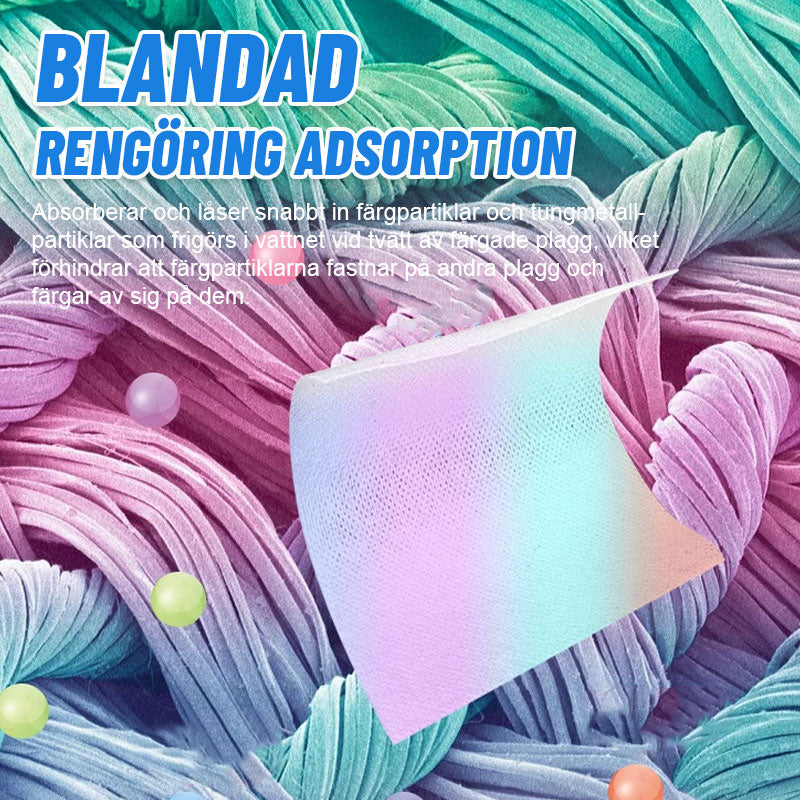 Color absorbing washcloths for mixed laundry in washing machines