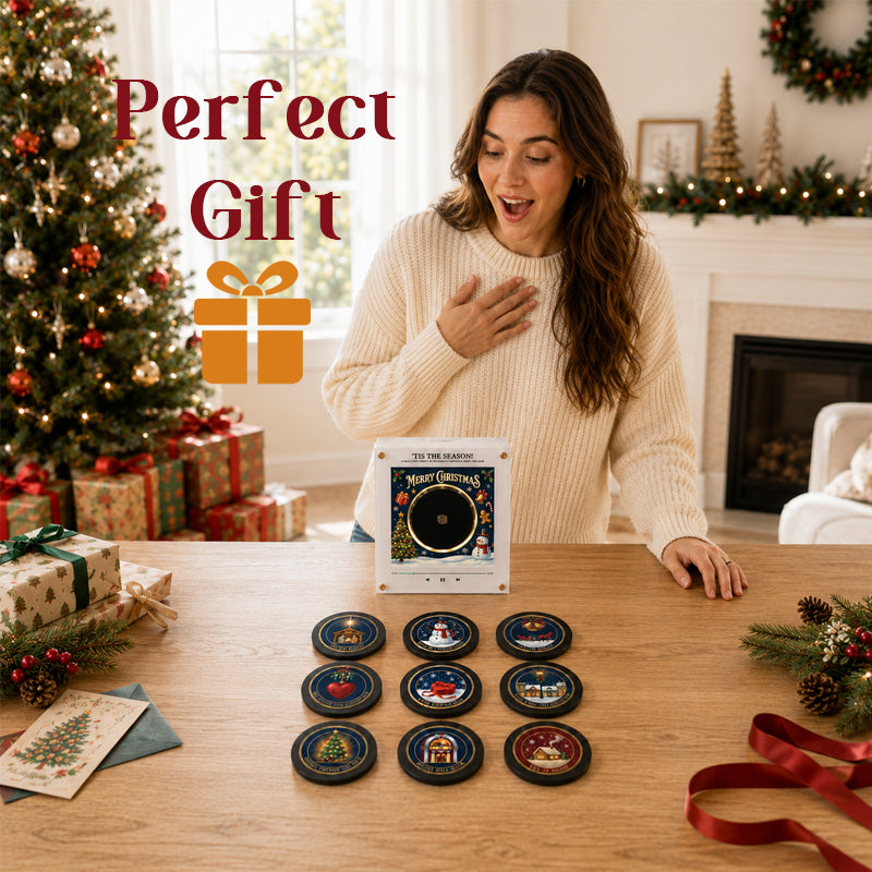 🎄 Interactive Christmas Music Fridge Magnet: Plays 9 Classic Songs for Festive Kitchen Decor! 🎵✨