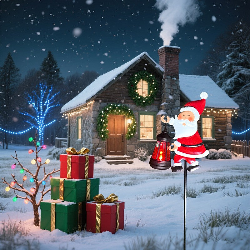 ⏰Solar garden light in the shape of Santa Claus🎅🎄