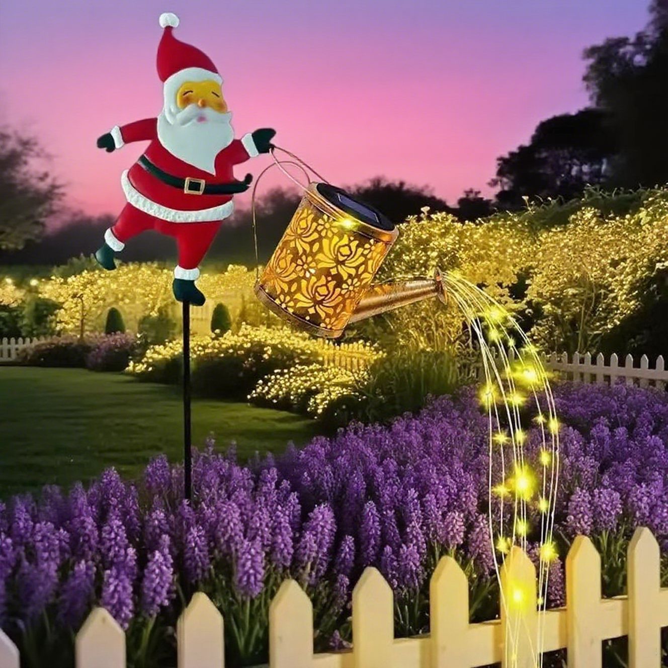 ⏰Solar garden light in the shape of Santa Claus🎅🎄