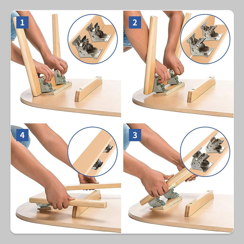 90 Degrees Self-locking Folding Hinge Anti-corrosion Invisible Connector