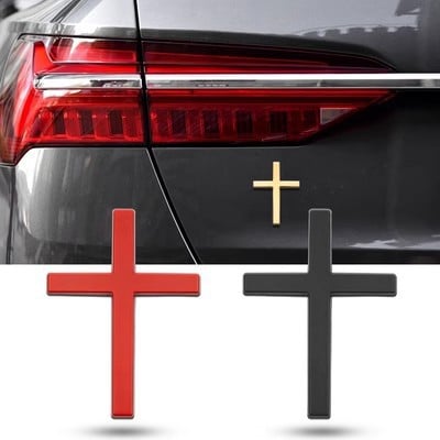 Buy one, get one free! ✝️ Metal sticker with Jesus Christ on the cross