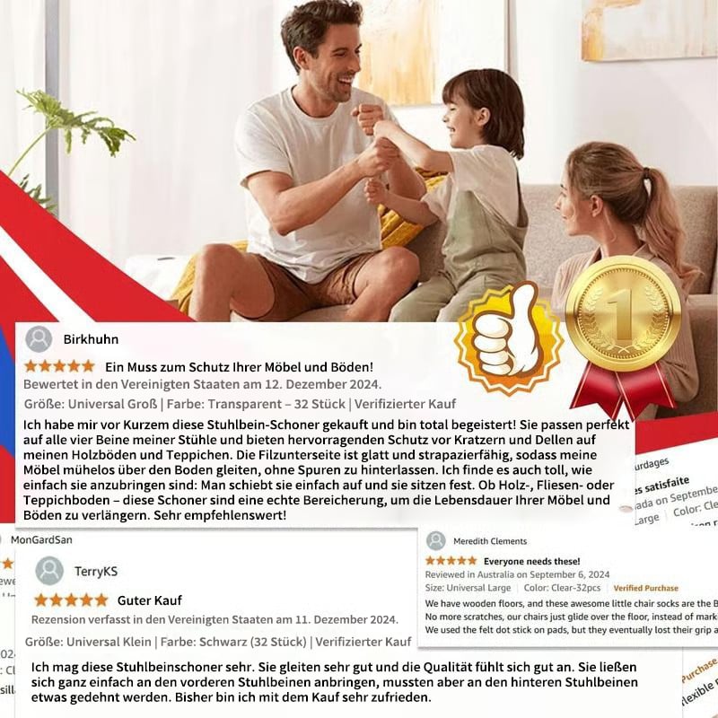 ✨ Universal Rubber Chair Leg Protectors - Suitable for all chair leg shapes, scratch-resistant and durable, the ultimate solution to protect your floors