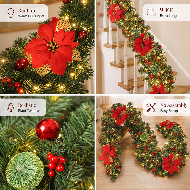 🎄 Christmas wreath made of pine needles for the door, the mantelpiece, and as Christmas decoration for the home