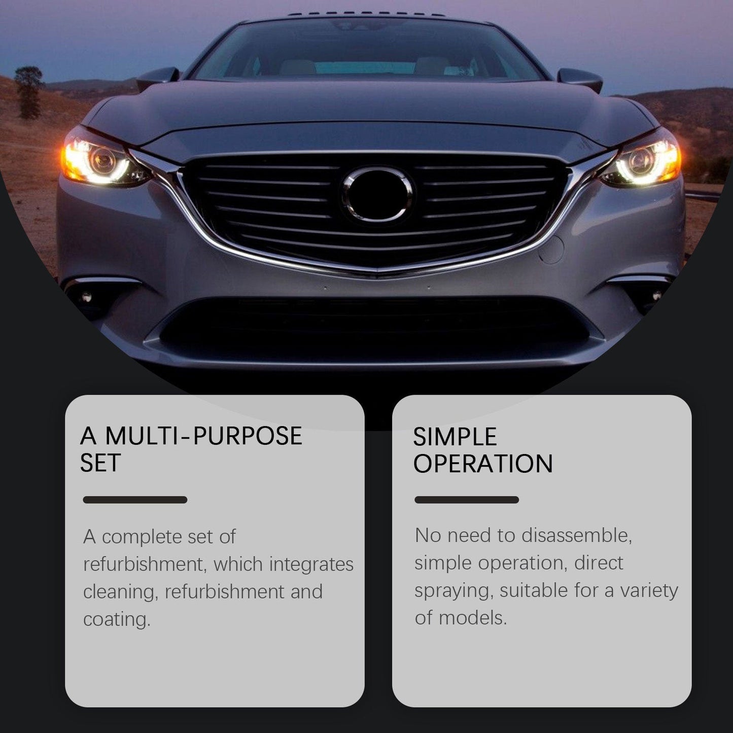 🛠️ Headlight Restoration Kit – Restore Clarity, Drive Safer!