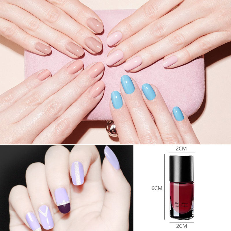 Removable, Baking free, Quick drying, Long lasting Nail polish