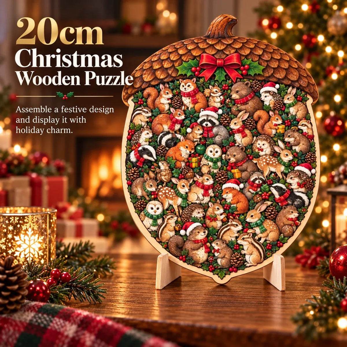 🎄Christmas Wooden Puzzle with Stand | 9 Festive Designs to Build & Display 🧩