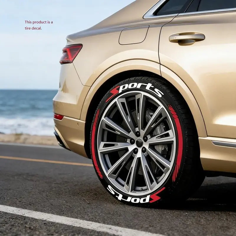 🏎️ 8PCS 3D Tire Lettering Stickers: Waterproof Universal Wheel Sidewall Decals! 🔥