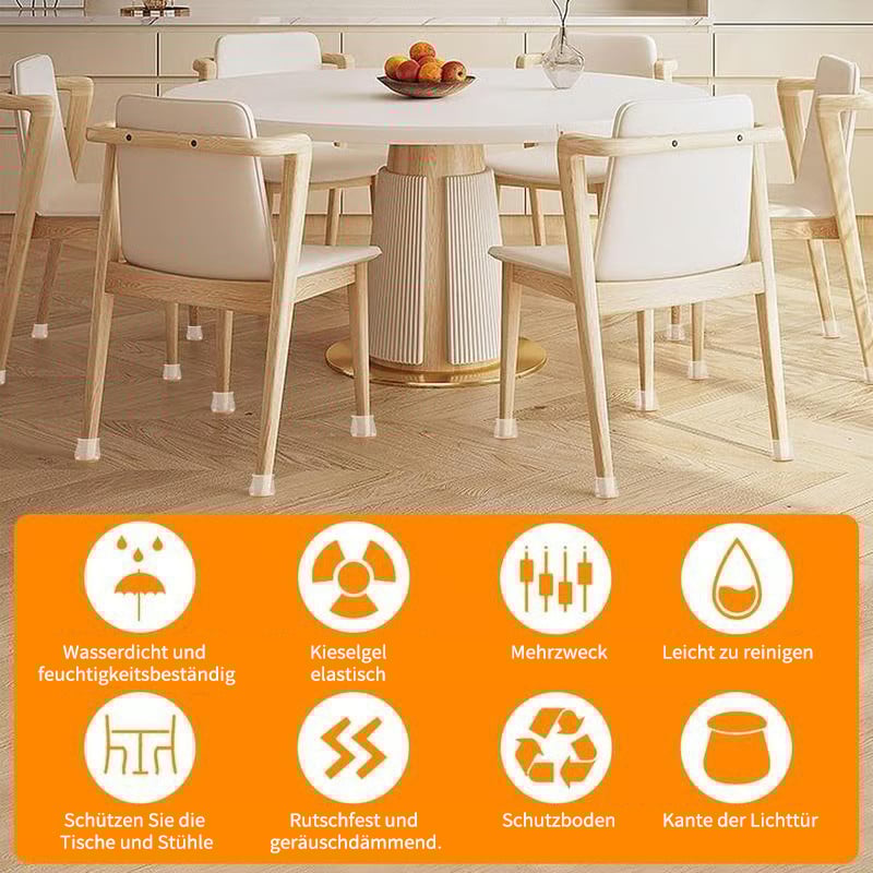 ✨ Universal Rubber Chair Leg Protectors - Suitable for all chair leg shapes, scratch-resistant and durable, the ultimate solution to protect your floors