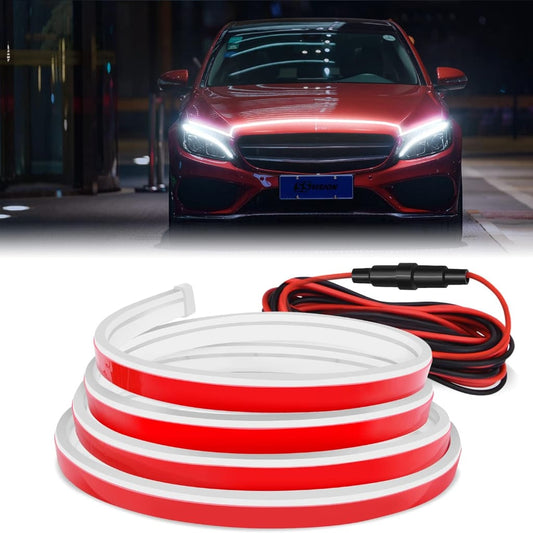 Light strip for car bonnet