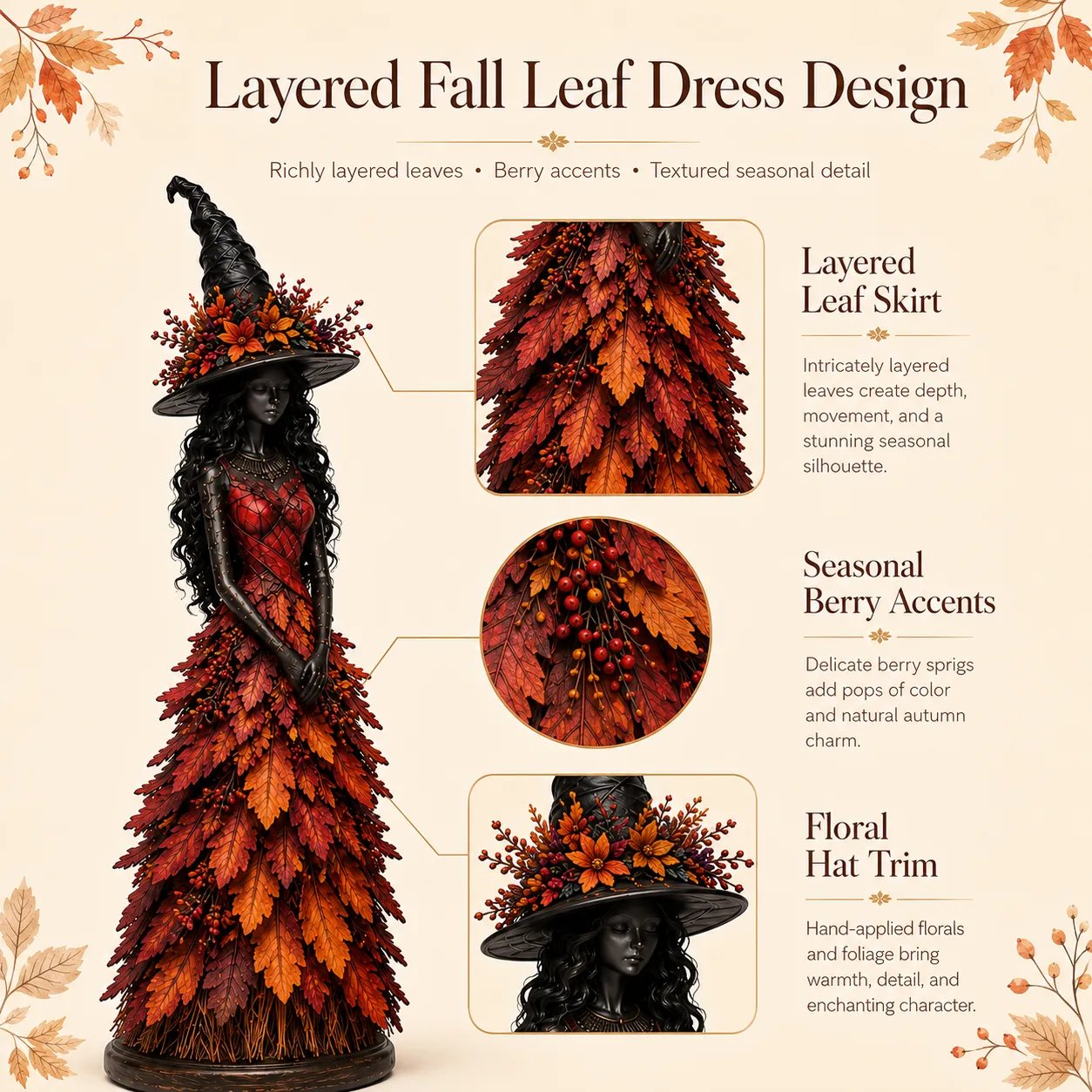 💥LAST DAY 50% OFF - 🧙 Enchanted Autumn Witch Figurine