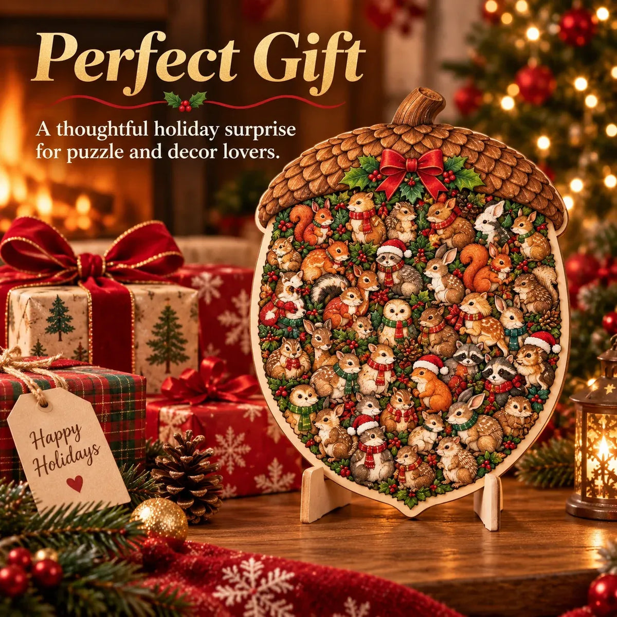 🎄Christmas Wooden Puzzle with Stand | 9 Festive Designs to Build & Display 🧩