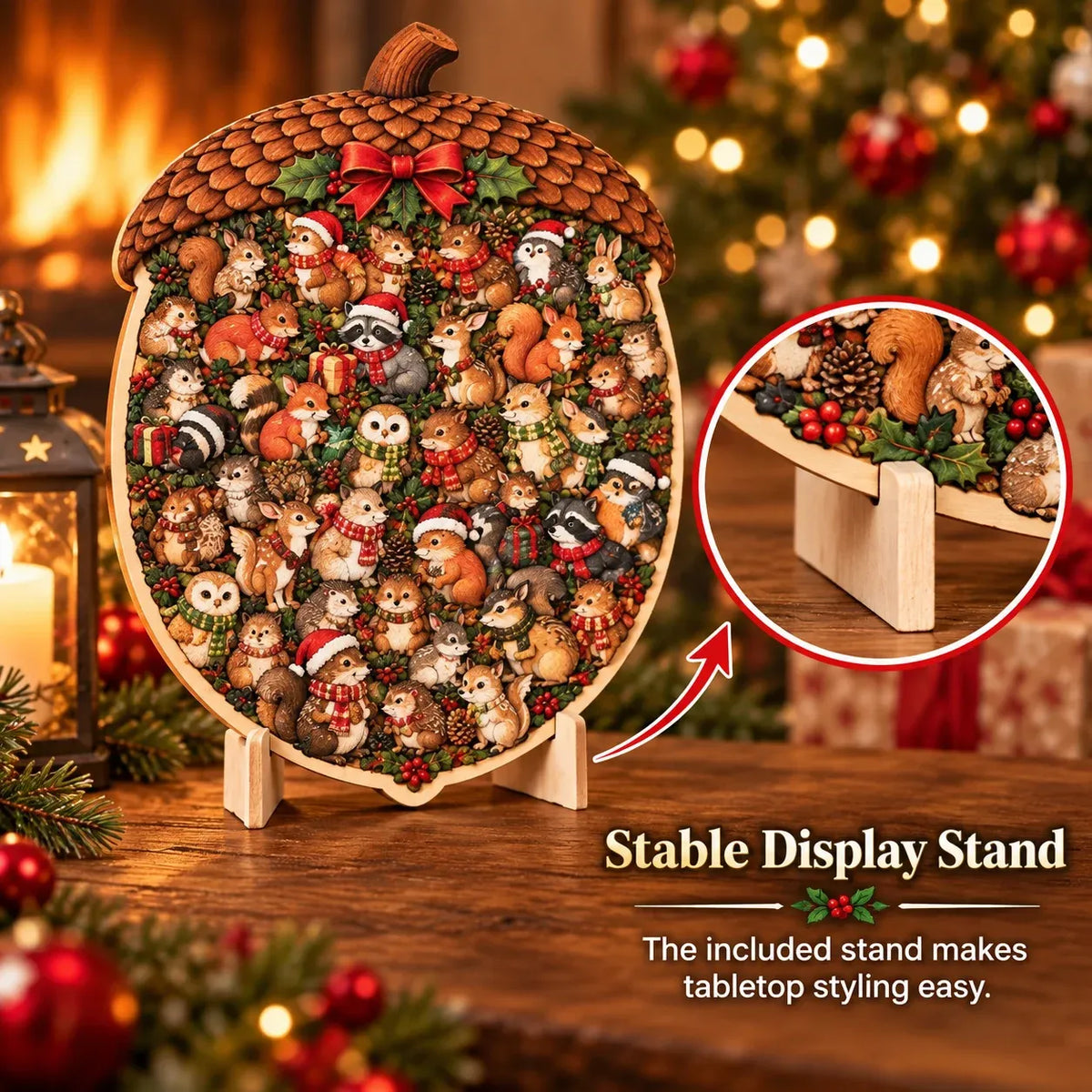 🎄Christmas Wooden Puzzle with Stand | 9 Festive Designs to Build & Display 🧩