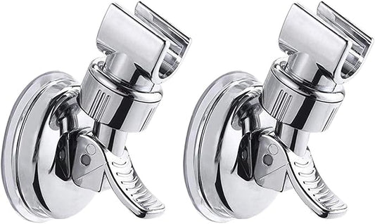 Adjustable shower head holder - Detachable shower head holder with suction cup - Drill-free shower head holder