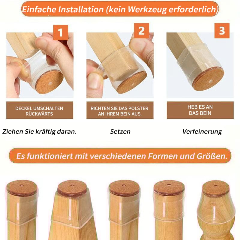 ✨ Universal Rubber Chair Leg Protectors - Suitable for all chair leg shapes, scratch-resistant and durable, the ultimate solution to protect your floors