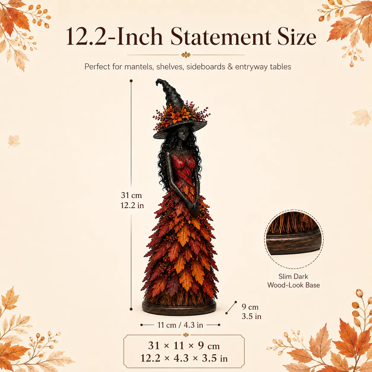 💥LAST DAY 50% OFF - 🧙 Enchanted Autumn Witch Figurine