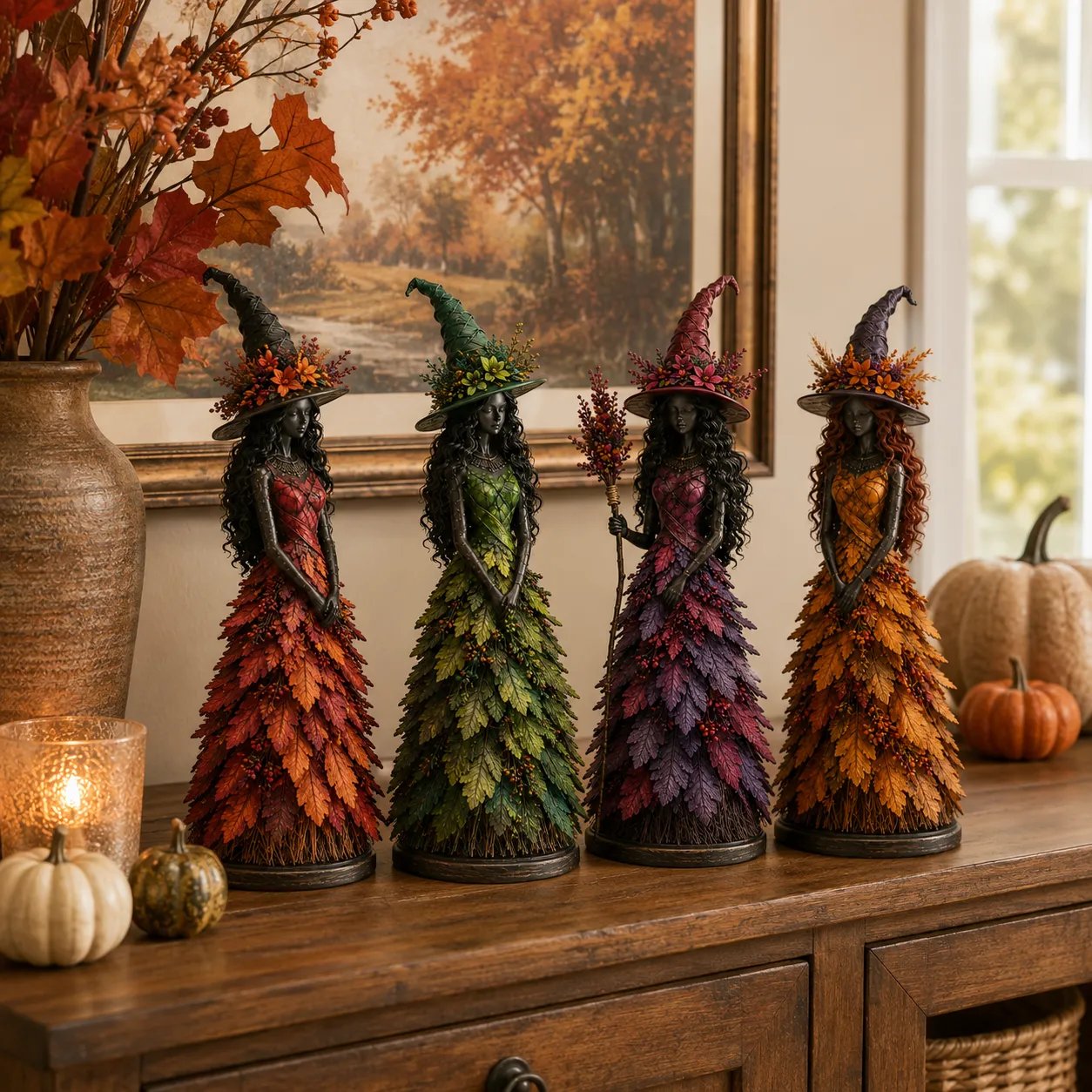 💥LAST DAY 50% OFF - 🧙 Enchanted Autumn Witch Figurine