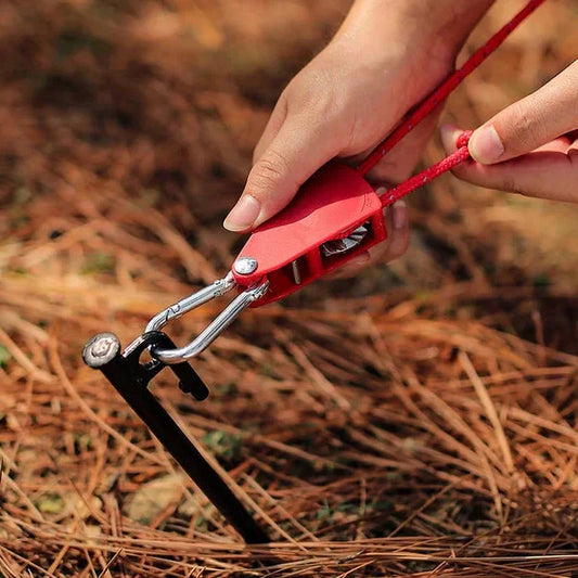 Portable Adjustable Fix Tent High Strength Quick Release Pulley Camping Rope