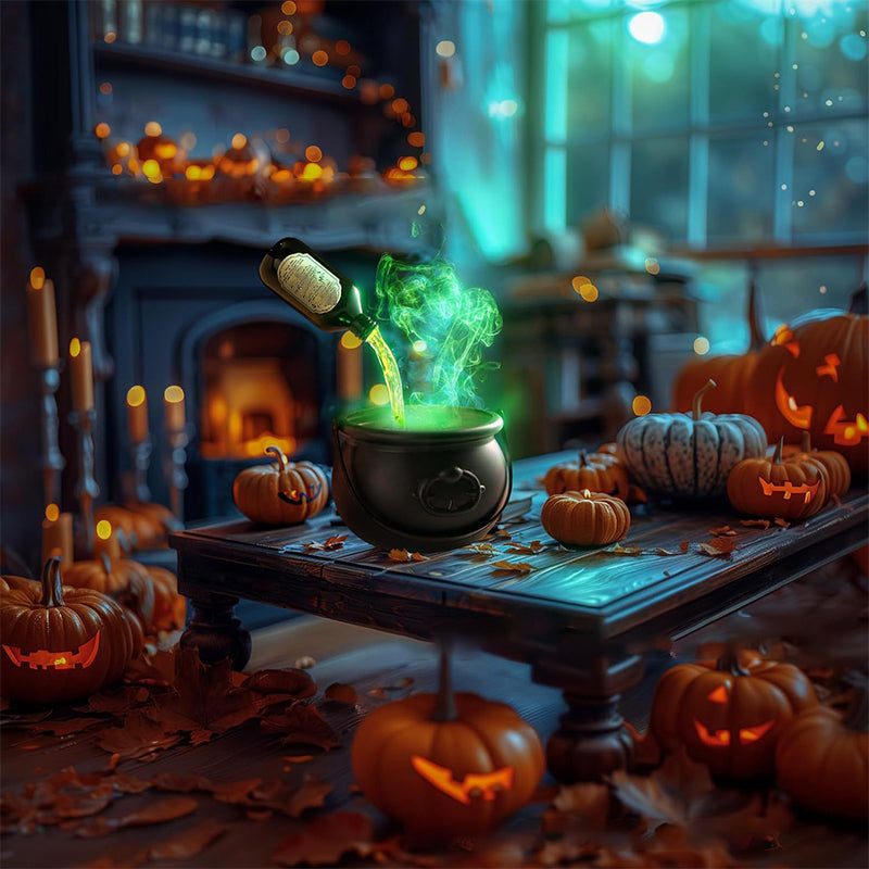 🎃Halloween Decoration Magic Float Bottle and Diffuser - Black Bat Witch Pot🦇🧙‍♀️